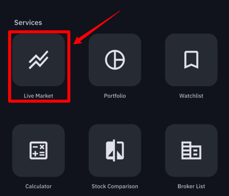 Check NEPSE Live Market in Global Smart Plus App live market view