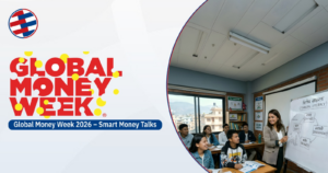 Students learning money skills during Global Money Week 2026 in Nepal