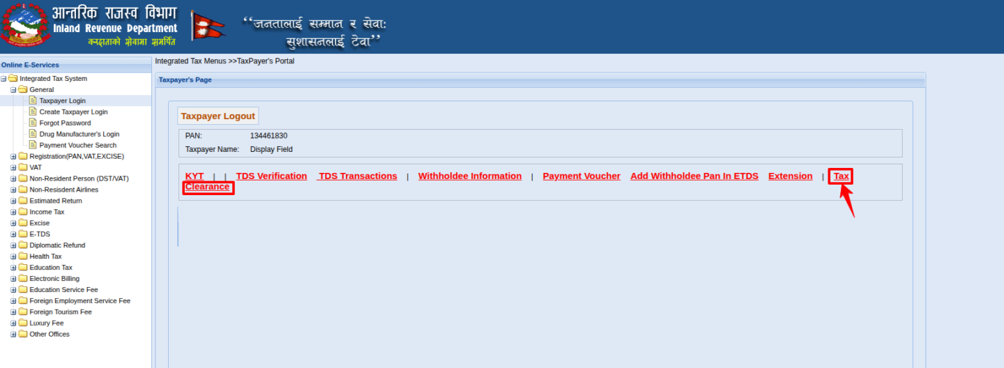 How to Get a Personal Tax Clearance Certificate Online in Nepal? IRD Taxpayer’s Portal